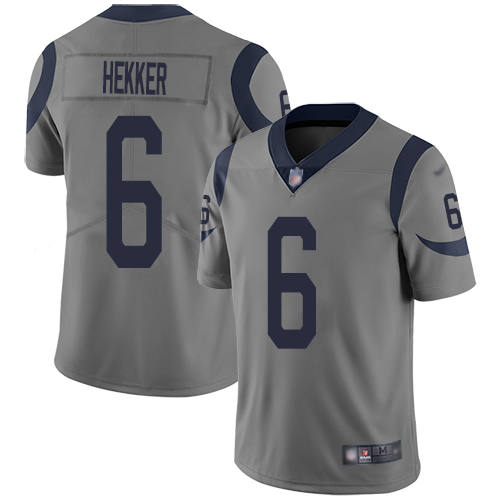 Los Angeles Rams Limited Gray Men Johnny Hekker Jersey NFL Football #6 Inverted Legend